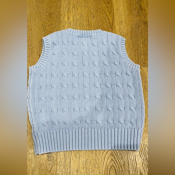 Polo Ralph Lauren Boys’ Cable Knit Sweater Vest, Size 4/4T, Light Blue - Picture 5 of 7